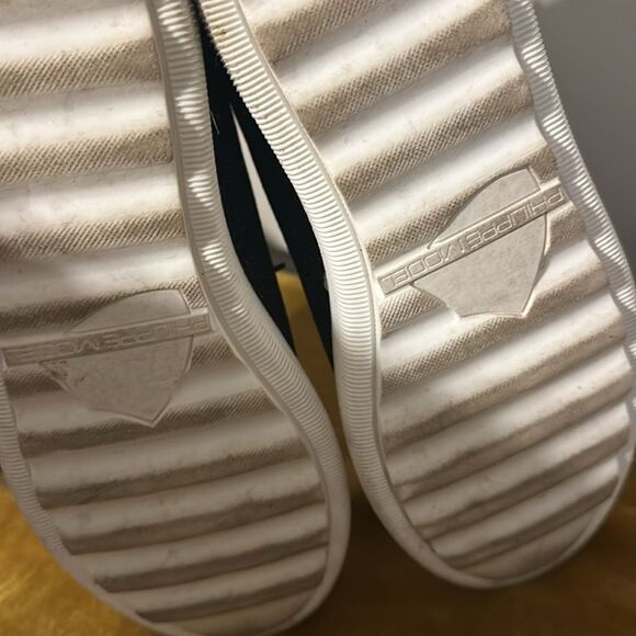 Philippe Model Women's Black Glitter/Suede Sneakers - Picture 8 of 9